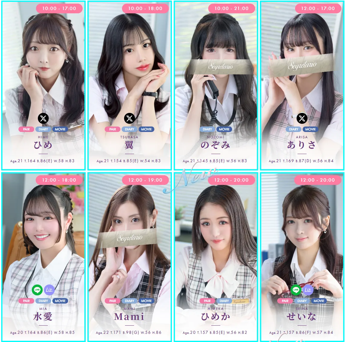 Segretario website view